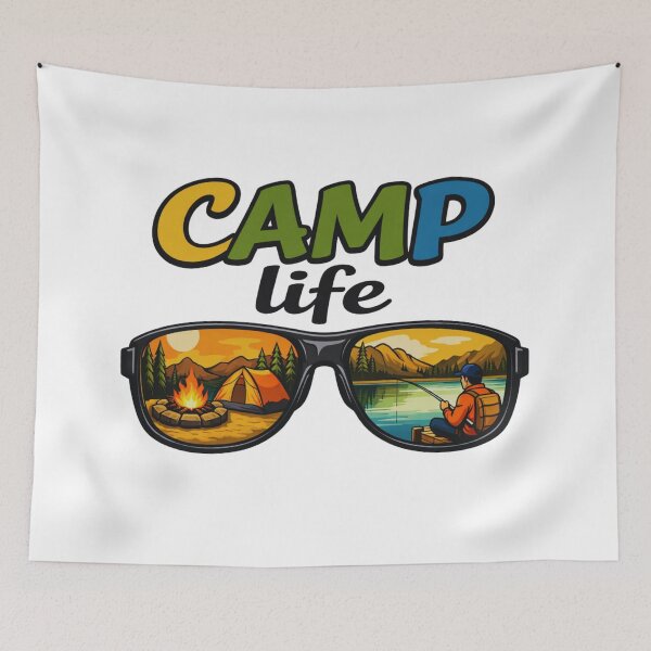 Item preview, Camp Life Sunglasses Adventure Illustration designed and sold by Gabe1983.