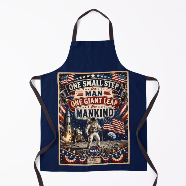 Item preview, One Small Step for Man One Giant Leap for Mankind | Patriotic Apollo 11 Space Poster designed and sold by RockyLambda.