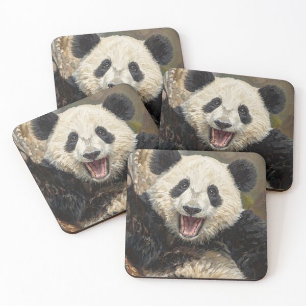 Item preview, Cute Panda Cub Waving Oil Painting designed and sold by Kirrindy Designs.