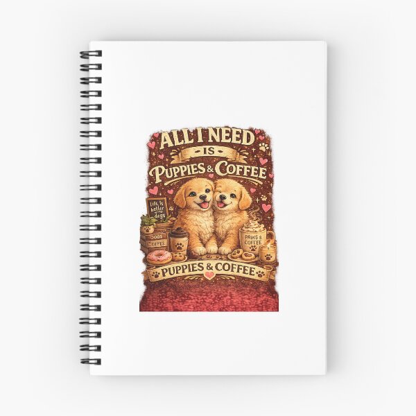 Item preview, All I Need Is Puppies & Coffee | Cute Dog Lover Design designed and sold by ArjunDev1994.