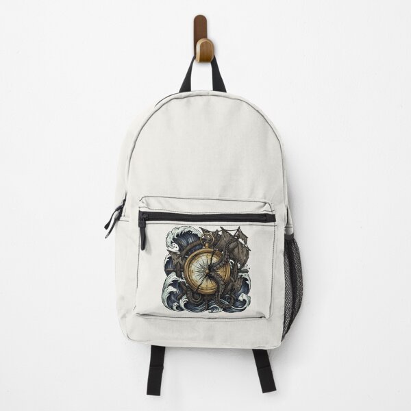 Item preview, The Kraken's Wrath - Dark Nautical Compass & Giant Squid Tentacles designed and sold by krish-prints.