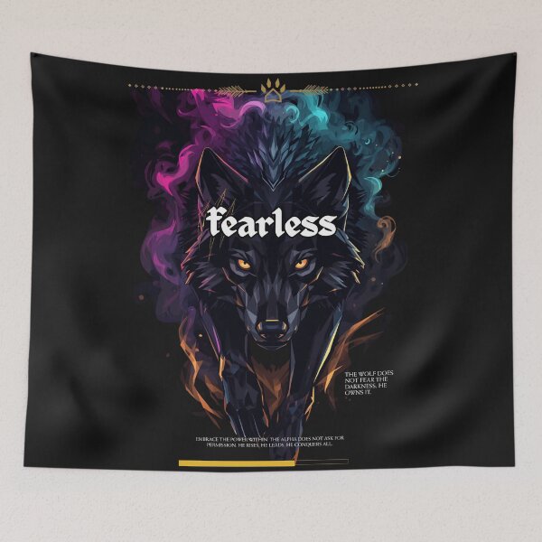 Item preview, Fearless Black Wolf Geometric Style designed and sold by zuczekgti.