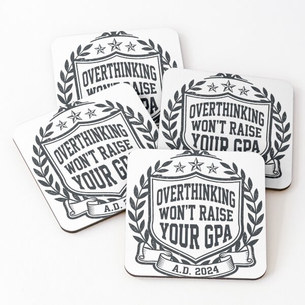 Item preview, Overthinking Won't Raise Your GPA Funny Student designed and sold by Amr Darwish Graphic designer.