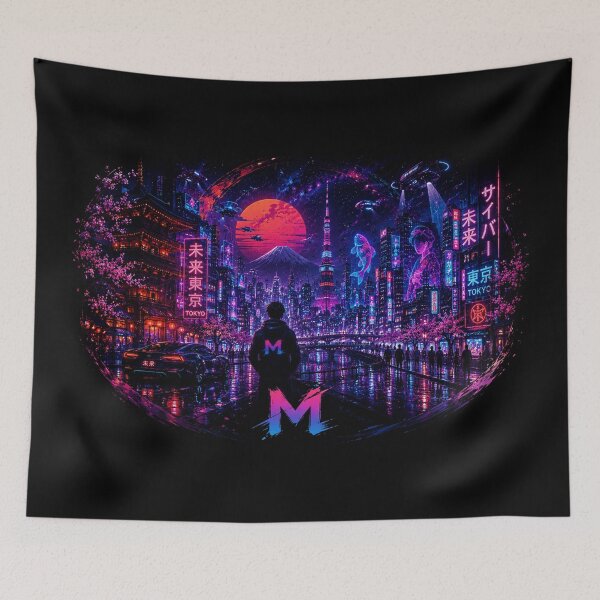 Item preview, Futuristic Tokyo Neon Cyberpunk Street designed and sold by bbbpetr100.