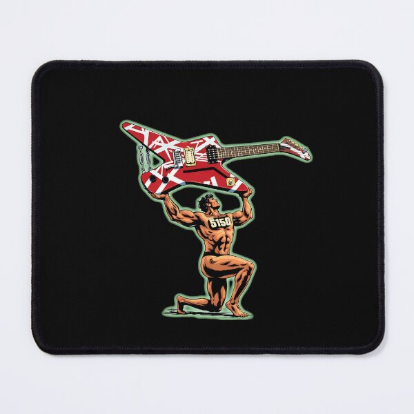 Item preview, 5150 Muscle Man Holding Up Frankensteins Guitar designed and sold by MeanpersonaArt.