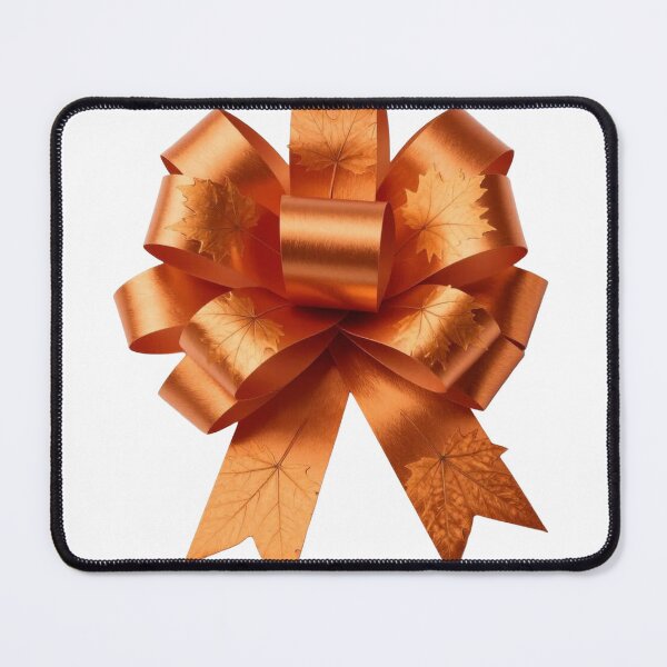 Item preview, Modern Metallic Orange Ribbon with Elegant Fall Foliage designed and sold by TaBogroupsRed.