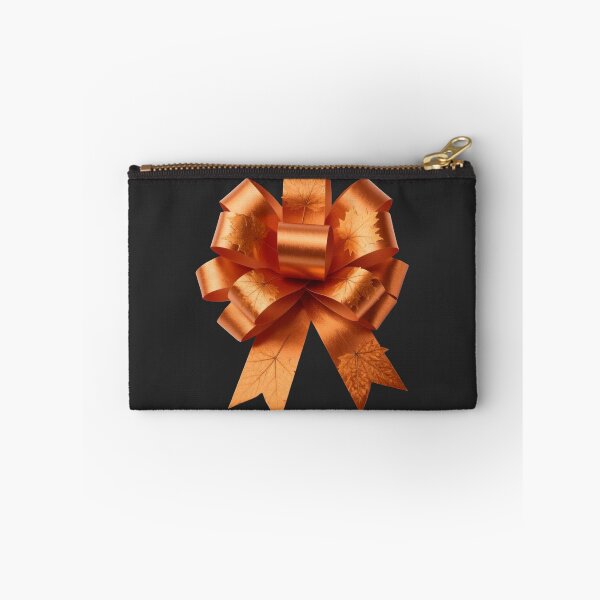 Item preview,  Modern Metallic Orange Ribbon with Elegant Fall Foliage designed and sold by TaBogroupsRed.