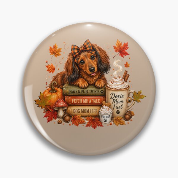 Item preview, Cozy Autumn Dachshund Dog Book Lover Design designed and sold by tamdevo1.