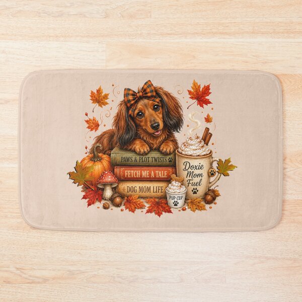 Item preview, Cozy Autumn Dachshund Dog Book Lover Design designed and sold by tamdevo1.