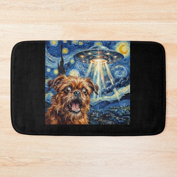 Item preview, Brussels Griffon Starry Night UFO Van Gogh Art Dog Selfie Lover designed and sold by Kimberley King Art  King Art.