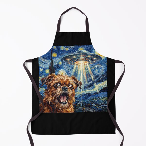 Item preview, Brussels Griffon Starry Night UFO Van Gogh Art Dog Selfie Lover designed and sold by Kimberley King Art  King Art.