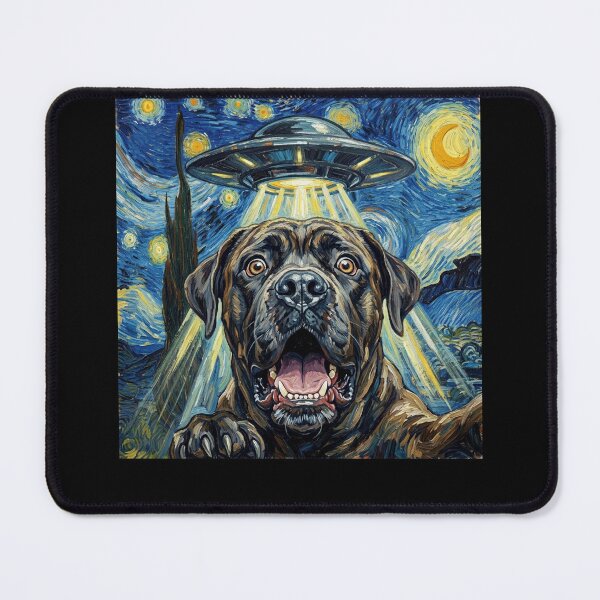 Item preview, Cane Corso Starry Night UFO Van Gogh Art Dog Selfie Lover designed and sold by Kimberley King Art  King Art.