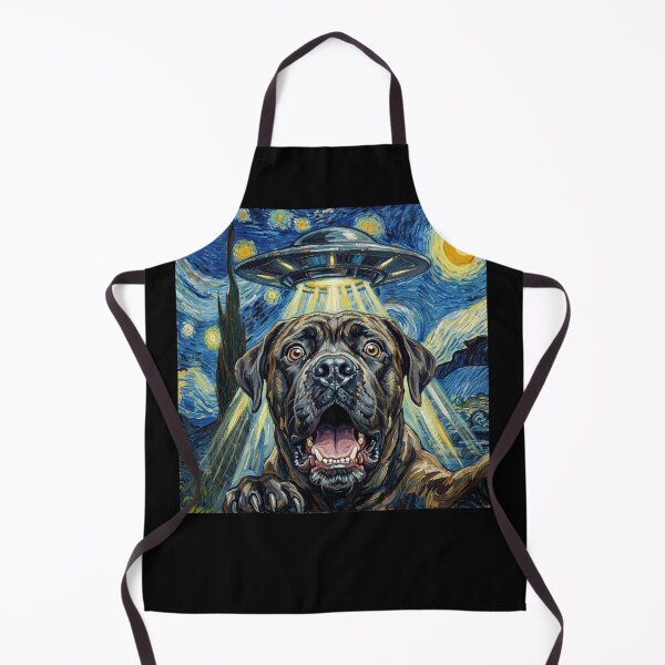 Item preview, Cane Corso Starry Night UFO Van Gogh Art Dog Selfie Lover designed and sold by Kimberley King Art King Art.