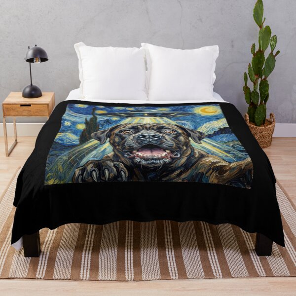 Item preview, Cane Corso Starry Night UFO Van Gogh Art Dog Selfie Lover designed and sold by Kimberley King Art King Art.