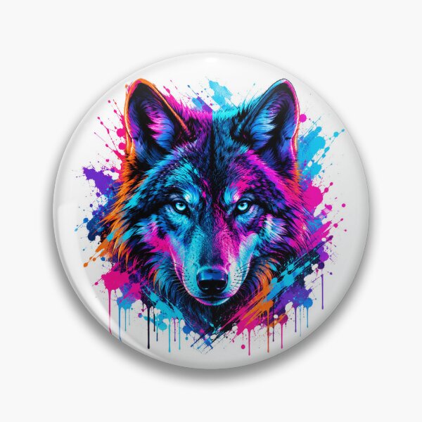 Item preview, Neon Wolf Color Splash Artwork designed and sold by the-dovlat.