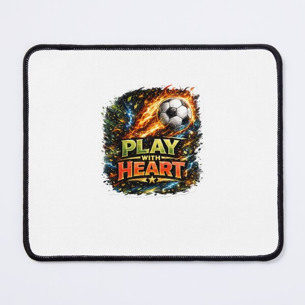 Item preview, Play With Heart Sticker | Soccer Motivation Design | Colorful Football Graphic designed and sold by Vierdos.