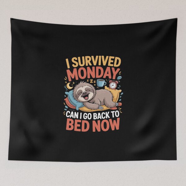 Item preview, I Survived Monday can I go back to bed now designed and sold by jkrphoto.