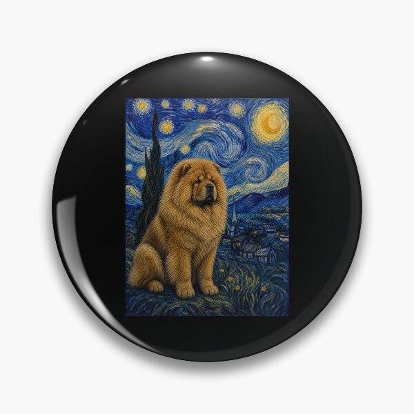 Item preview, Chow Chow Dog Van Gogh Starry Night designed and sold by Littermin.