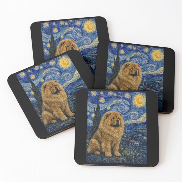 Item preview, Chow Chow Dog Van Gogh Starry Night designed and sold by Littermin.