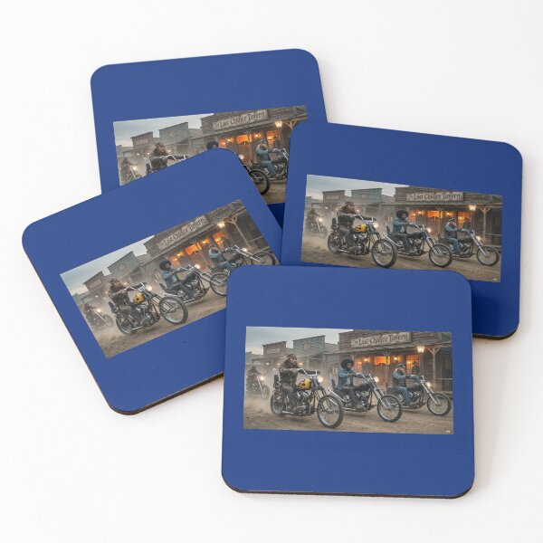 Item preview, CHOPPERS AND BIKERS ARRIVING IN A SMALL CITY 1969 designed and sold by VERYOLDROAD BY AXTON BROWNING .