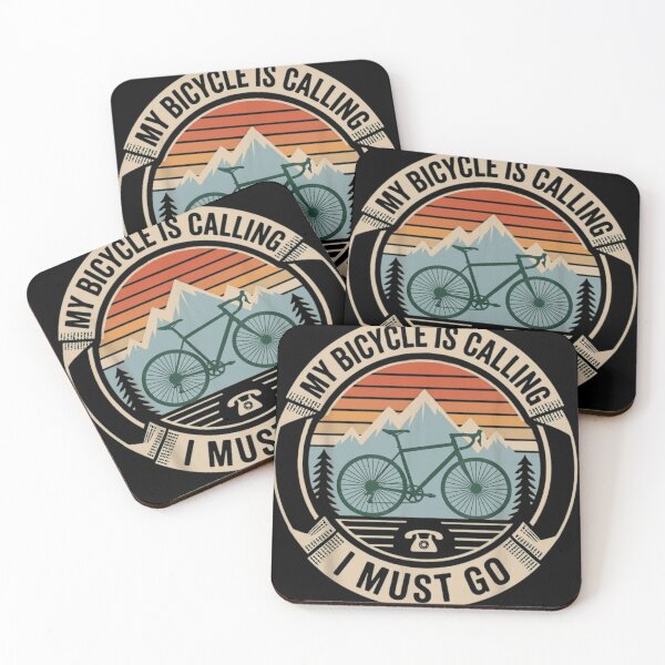 Item preview, My Bicycle Is Calling I Must Go Retro Cycling Vintage Sunset designed and sold by haitrieuic96.