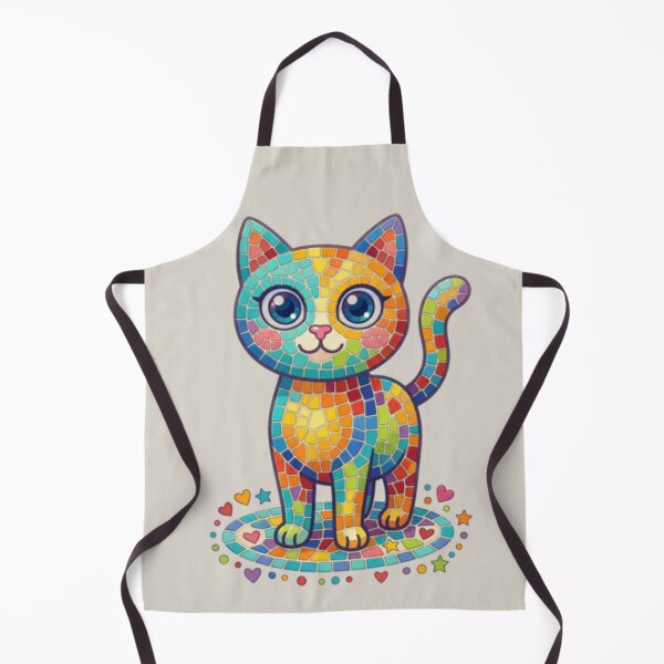 Item preview, Mosaic Cat Base – Whimsical Colorful Graphic Tee designed and sold by Artify24.
