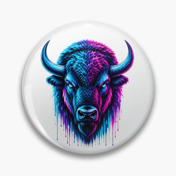 Item preview, Neon Bison Wild Spirit Artwork designed and sold by the-dovlat.