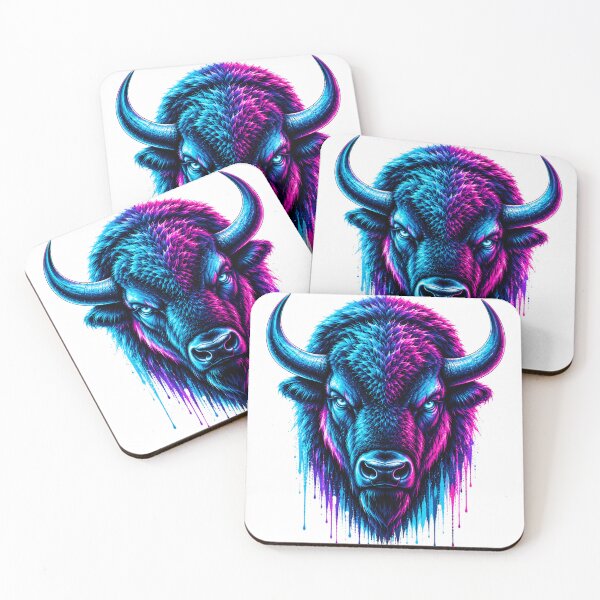 Item preview, Neon Bison Wild Spirit Artwork designed and sold by the-dovlat.