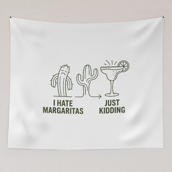 Item preview, Funny Margarita Lover Cactus I Hate Margaritas Just Kidding Retro Design designed and sold by kiralynstration.