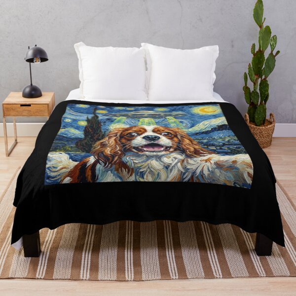 Item preview, Cavalier King Charles Spaniel Starry Night UFO Van Gogh Art Dog Selfie Lover designed and sold by Kimberley King Art King Art.