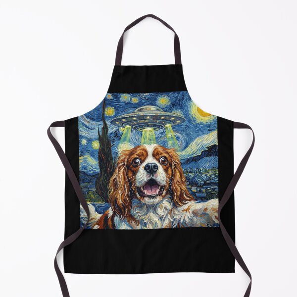 Item preview, Cavalier King Charles Spaniel Starry Night UFO Van Gogh Art Dog Selfie Lover designed and sold by Kimberley King Art King Art.