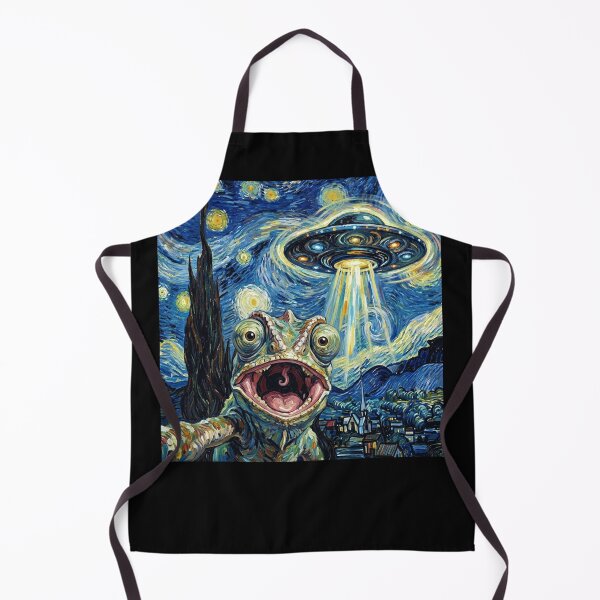 Item preview, Chameleon Starry Night UFO Van Gogh Art Animal Selfie Lover designed and sold by Kimberley King Art King Art.