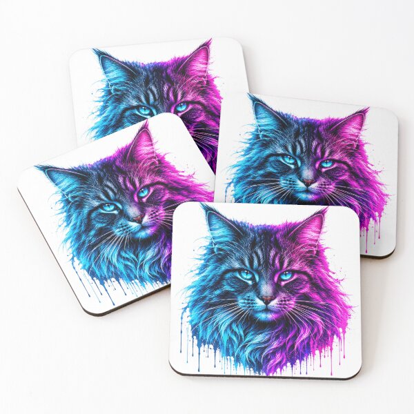 Item preview, Neon Cat Glowing Eyes Artwork designed and sold by the-dovlat.