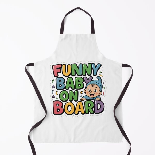 Item preview, Colorful Funny Baby On Board Cute Cartoon Typography designed and sold by Supergrafix07.