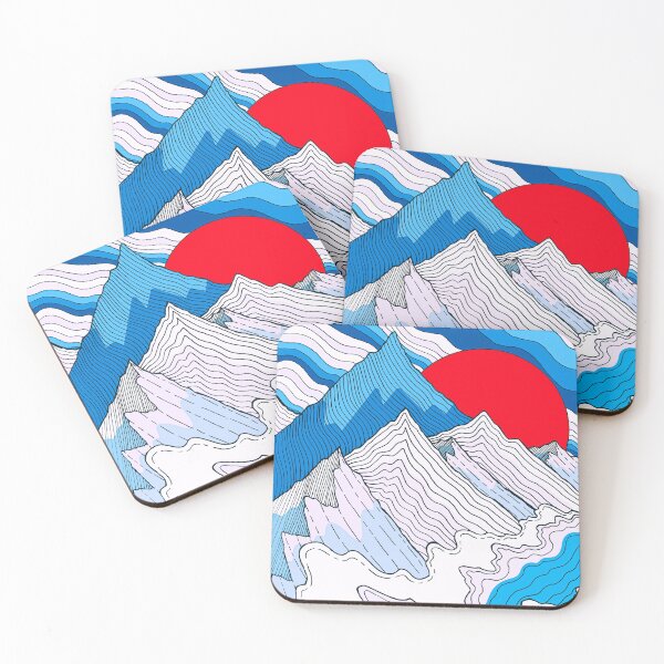 Item preview, The blue ocean mountains designed and sold by Swadeillustrations.