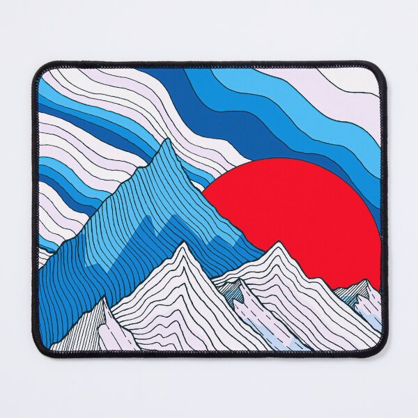 Item preview, The blue ocean mountains designed and sold by Swadeillustrations.