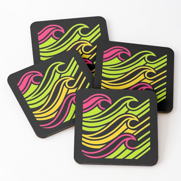 Item preview, Vibrant Wave Art Gift for Ocean Lovers Modern Neon Design designed and sold by PixelQ.