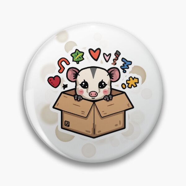 Item preview, Cute Opossum In Cardboard Box Funny Introvert Sticker designed and sold by iamKRUK.
