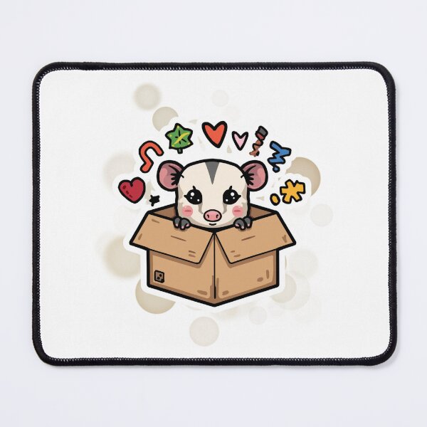 Item preview, Cute Opossum In Cardboard Box Funny Introvert Sticker designed and sold by iamKRUK.
