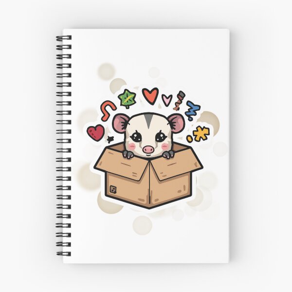 Item preview, Cute Opossum In Cardboard Box Funny Introvert Sticker designed and sold by iamKRUK.