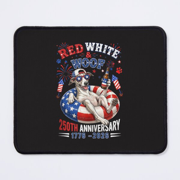 Item preview, Whippet 4th of July Red White and Woof 250th Anniversary 1776 2026 designed and sold by kiralynstration.