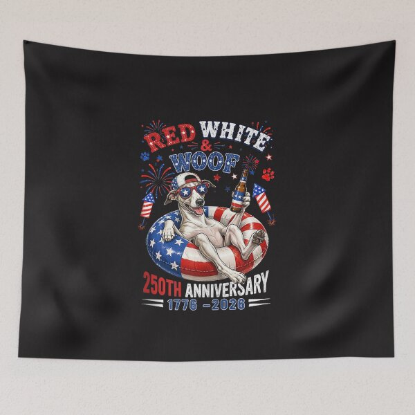 Item preview, Whippet 4th of July Red White and Woof 250th Anniversary 1776 2026 designed and sold by kiralynstration.
