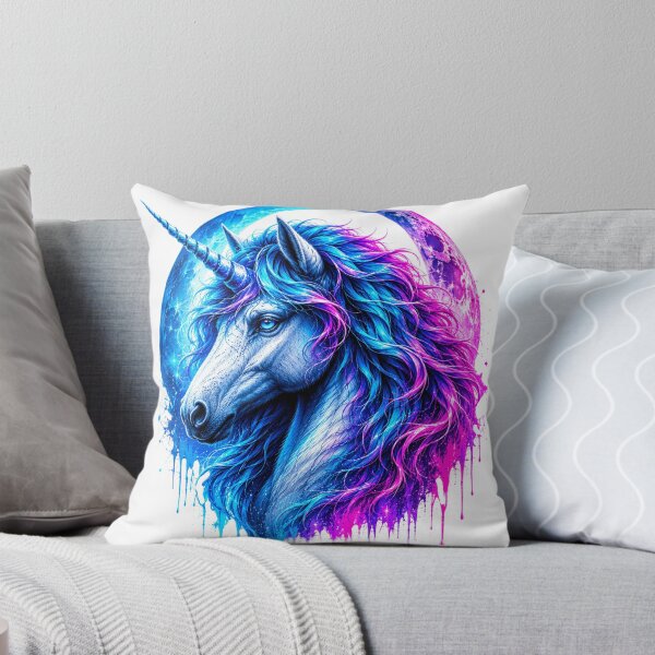 Item preview, Mystical Neon Unicorn Moon Artwork designed and sold by the-dovlat.