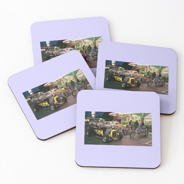 Item preview, HOT RODS AT THE FAST FOOD 1969 designed and sold by VERYOLDROAD BY AXTON BROWNING .