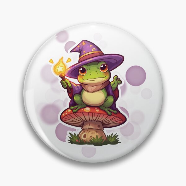 Item preview, Cute Cozy Frog Cottagecore Sticker Whimsical Nature Art designed and sold by iamKRUK.