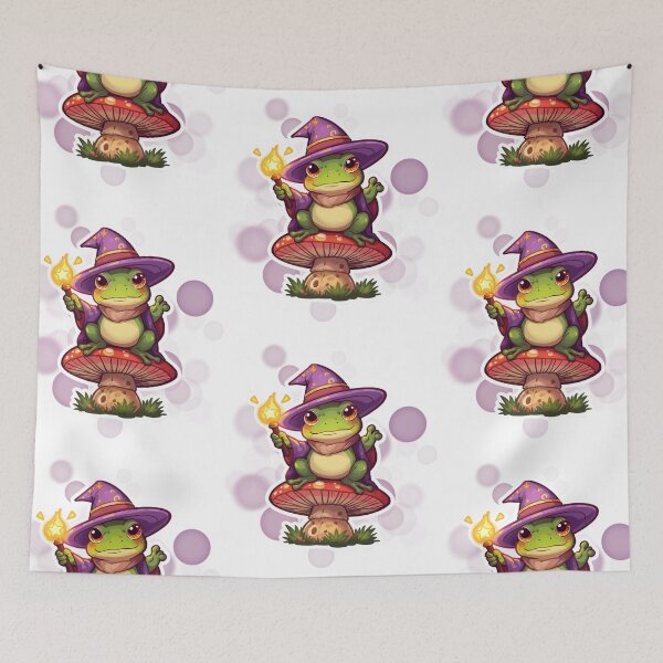 Item preview, Cute Cozy Frog Cottagecore Sticker Whimsical Nature Art designed and sold by iamKRUK.
