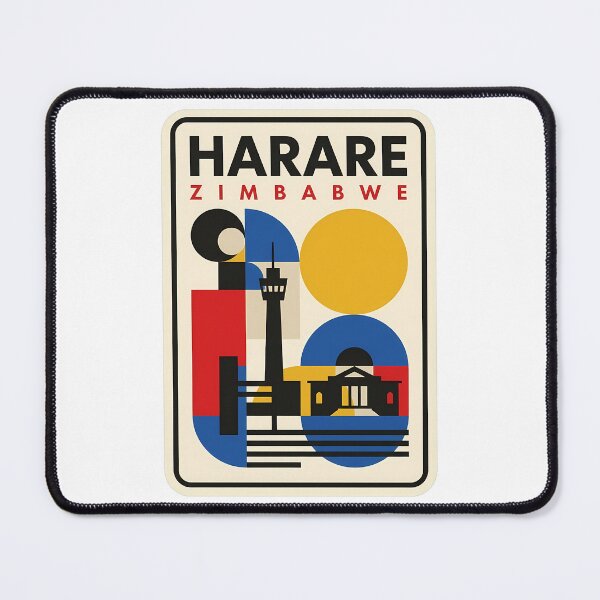 Item preview, Harare Zimbabwe Geometric Retro Travel Style designed and sold by k3rstman1.