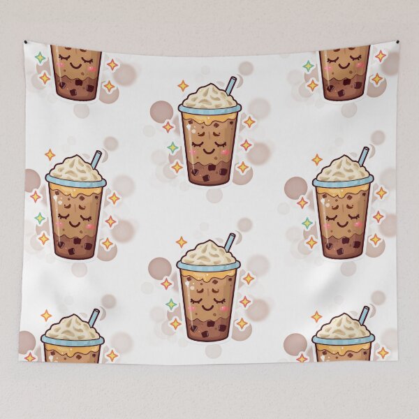 Item preview, Cute Smiling Iced Coffee Kawaii Coffee Sticker designed and sold by iamKRUK.