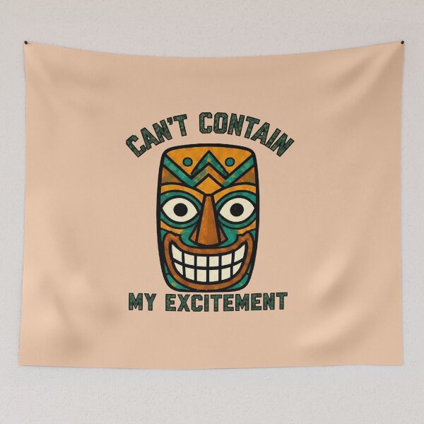 Item preview, Tiki Mask – Can’t Contain My Excitement designed and sold by Icareis-Studios.