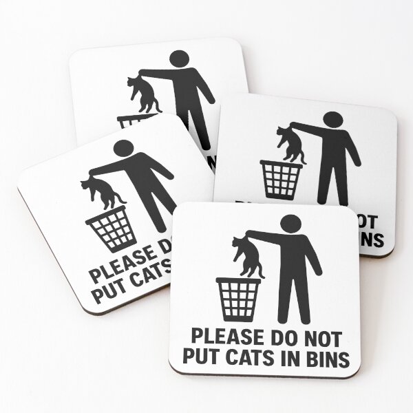 Item preview, please do not put cats in bins designed and sold by CornershopTee.